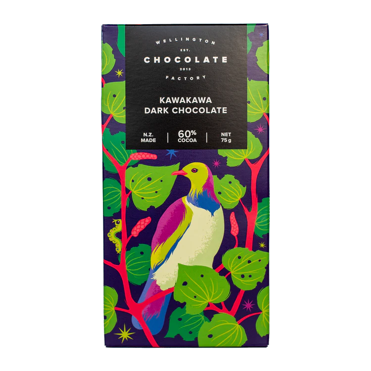 The Wellington Chocolate Factory Kawakawa Dark Bar75gm