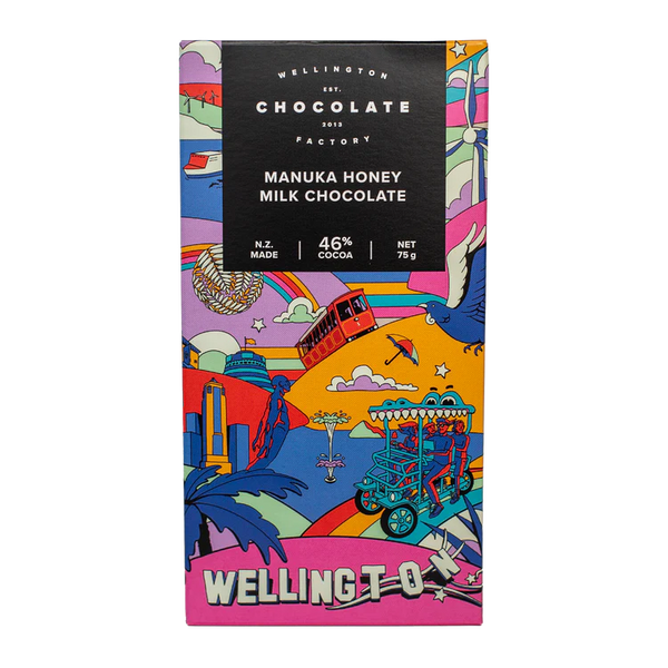 The Wellington Chocolate Factory Manuka Honey Milk Bar 75gm