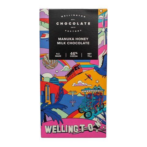 The Wellington Chocolate Factory Manuka Honey Milk Bar 75gm