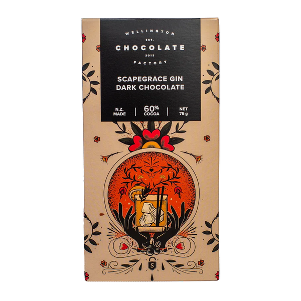 The Wellington Chocolate Factory Gin Dark Chocolate Bar 75gm