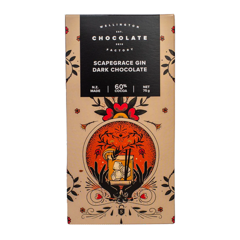 The Wellington Chocolate Factory Gin Dark Chocolate Bar 75gm
