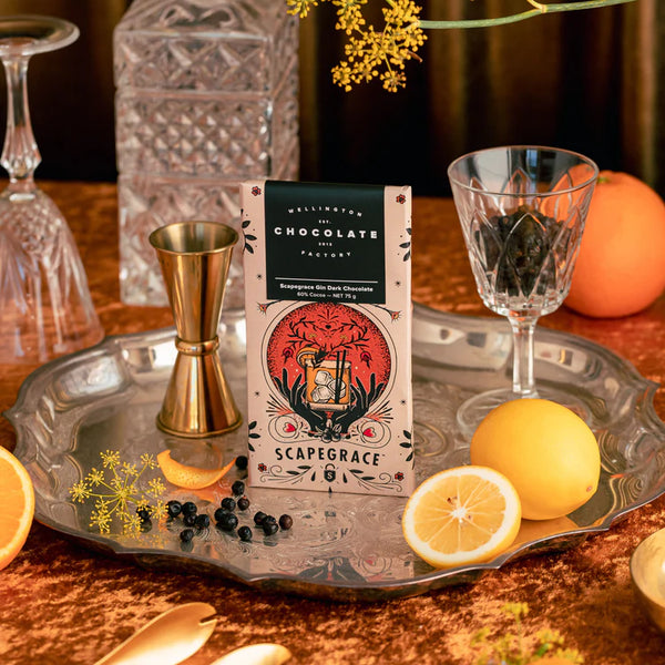 The Wellington Chocolate Factory Gin Dark Chocolate Bar 75gm