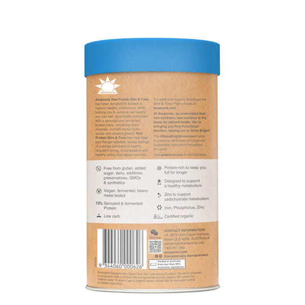 Amazonia Raw Slim & Tone Protein Vanilla Cinnamon 500gm