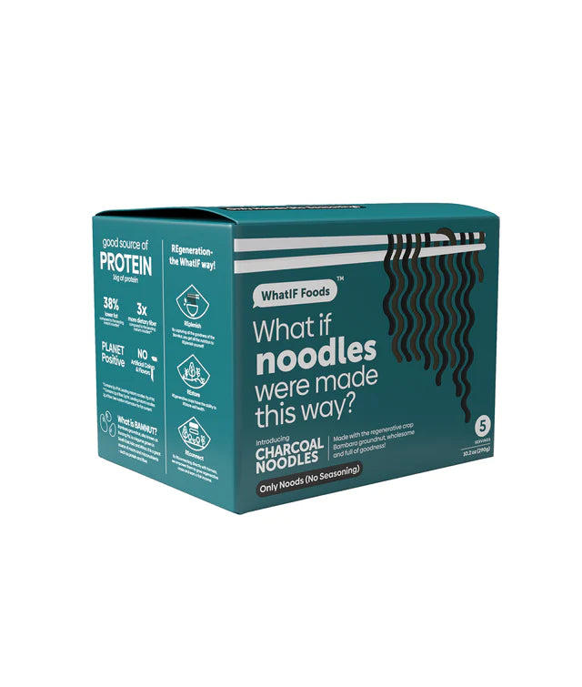 WhatIF Foods | Charcoal Noodles (No Seasoning) 355gm