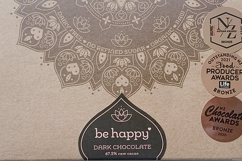 Be Happy Dark Chocolate 67.5% Raw Cacao 85gm