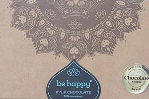 Be Happy M*lk Chocolate 52% Raw Cacao 85gm.