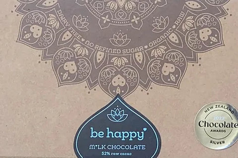 Be Happy M*lk Chocolate 52% Raw Cacao 85gm.