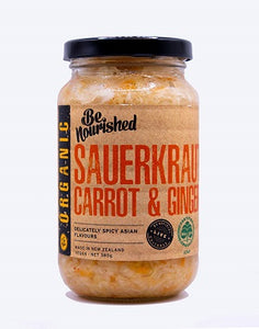 Be Nourished Sauerkraut Carrot and Ginger 380g.