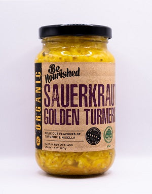 Be Nourished Sauerkraut Golden Turmeric 380g