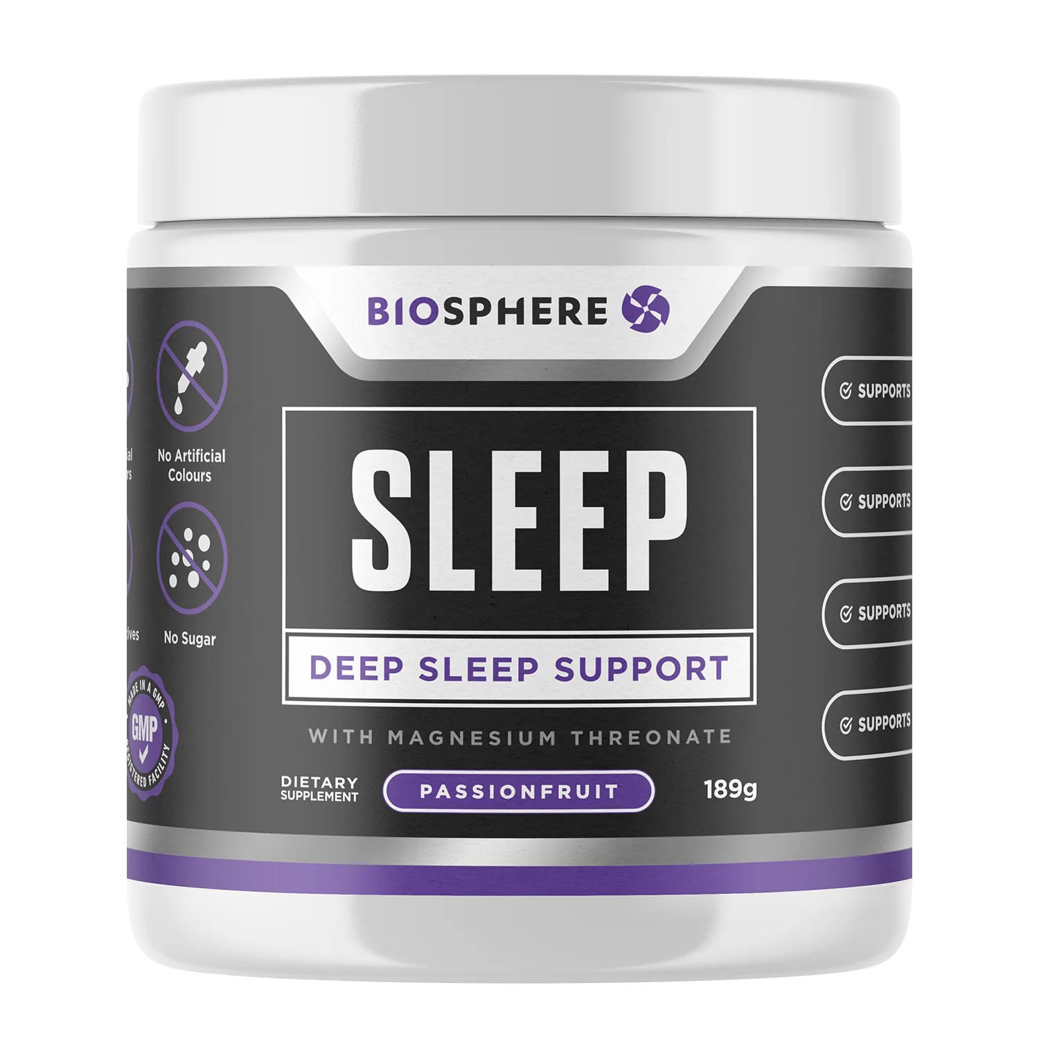 Biosphere Deep Sleep Support Passionfruit 189gm