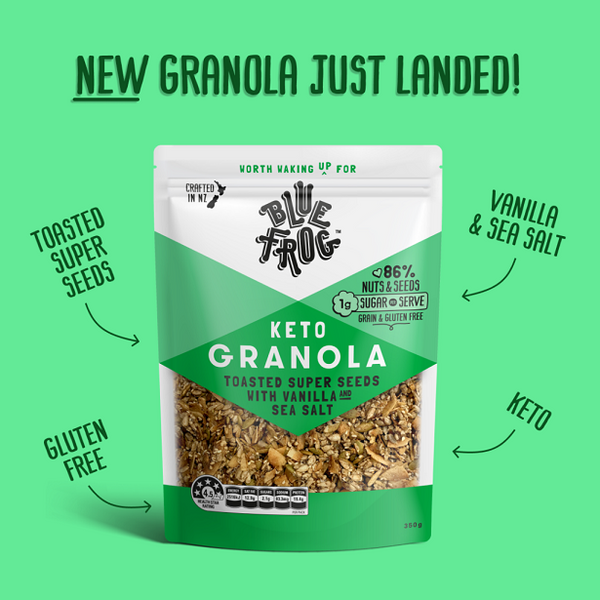 Blue Frog KETO Toasted Super Seeds with Vanilla & Sea Salt Granola 350gm - 20% off
