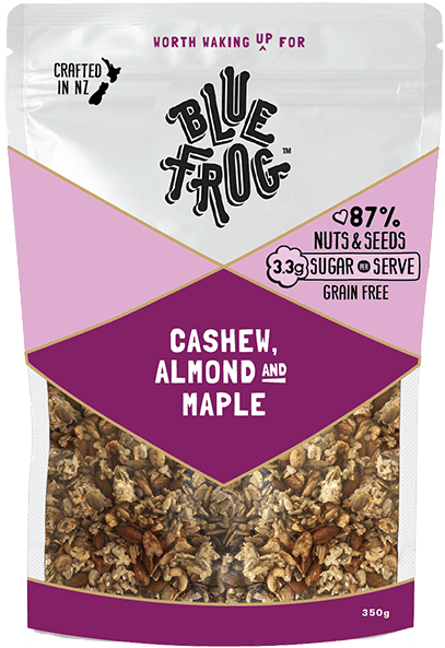 Blue Frog Cashew, Almond & Maple 350gm