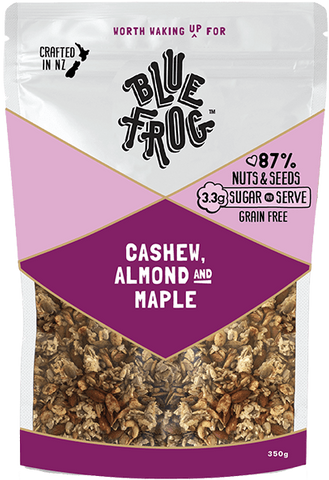 Blue Frog Cashew, Almond & Maple 350gm