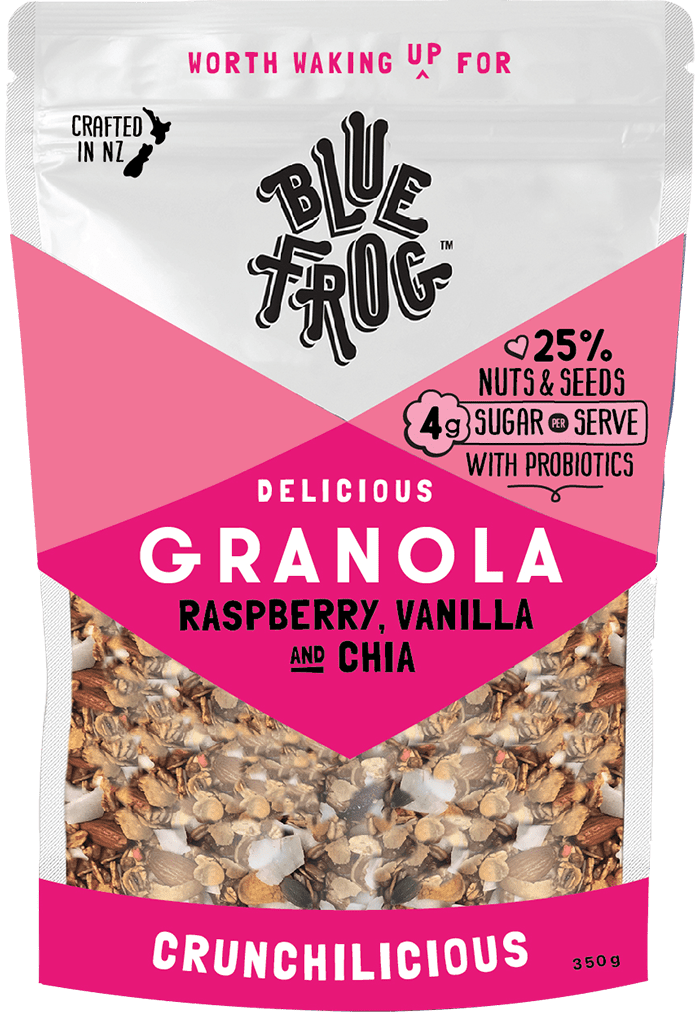 Blue Frog Raspberry, Vanilla & Chia Granola 350gm