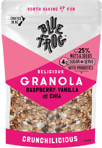 Blue Frog Raspberry, Vanilla & Chia Granola 350gm