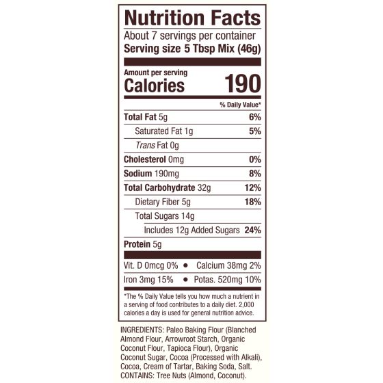 Bob's Red Mill Grain Free Chocolate Cake Mix 300gm
