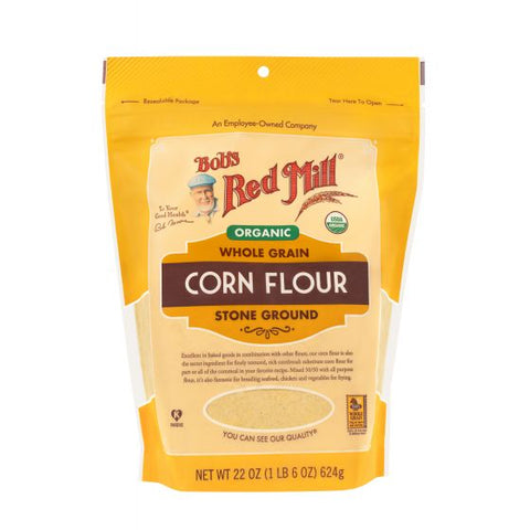 Bob's Red Mill Organic Whole Grain Corn Flour 624gm