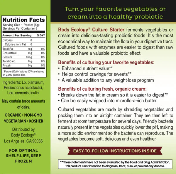 Body Ecology Veggie Culture Starter