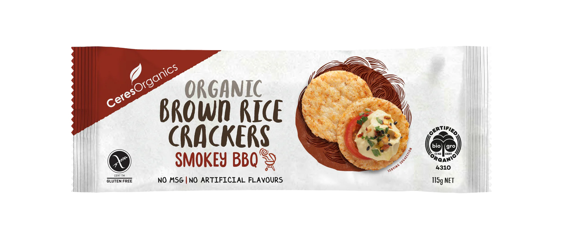 Ceres Organics Brown Rice Crackers Seaweed