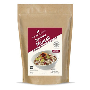 Ceres Organic Bircher Muesli, Quinoa, Chia, Goji, Coconut - 650g