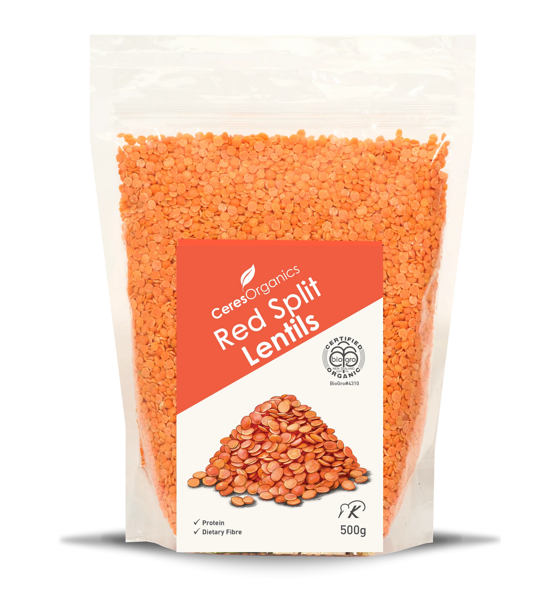 Ceres Organic Lentils, Red Split - 500g