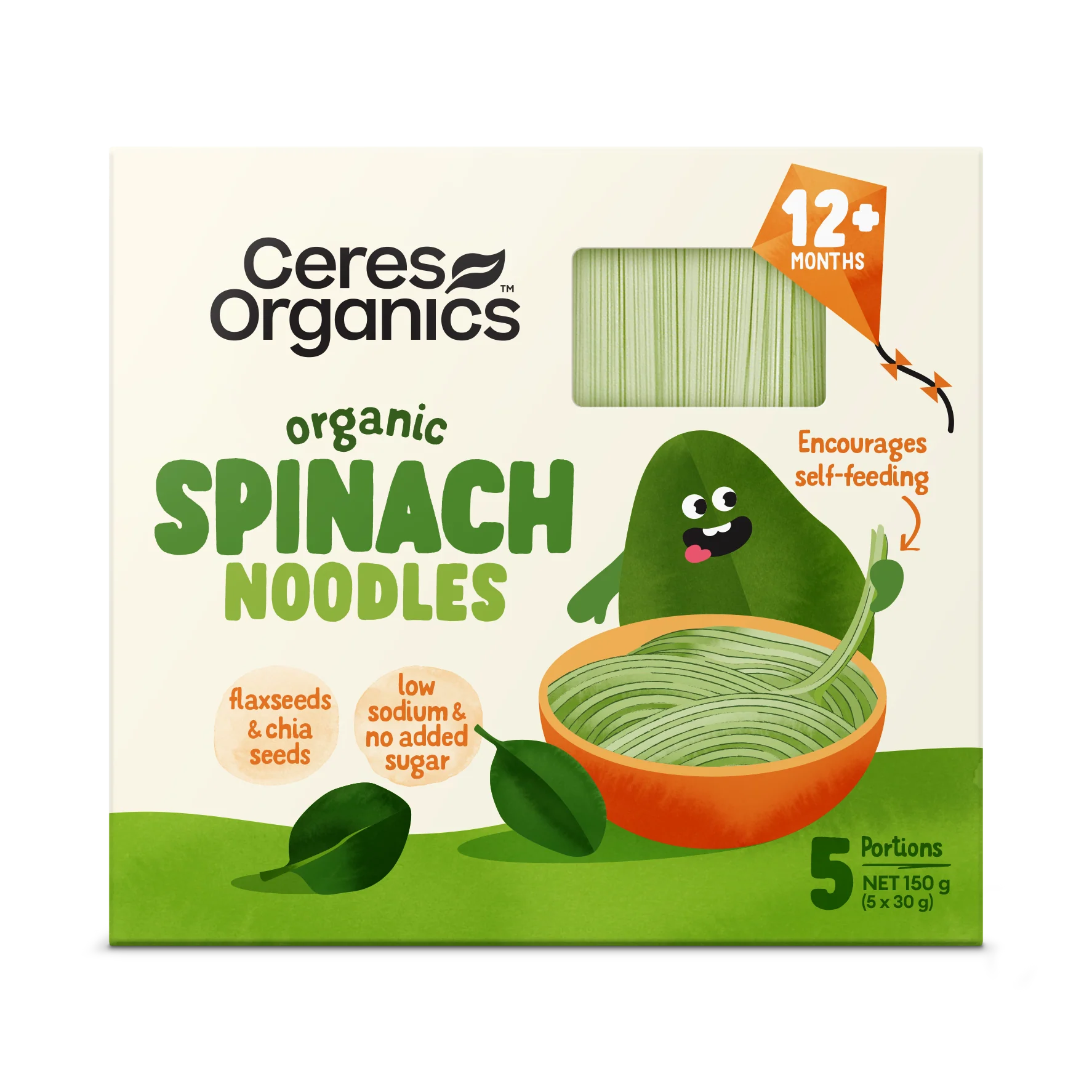 Ceres Organic Baby Vegetable Noodles, Spinach - 150 g