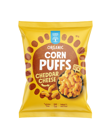 Chantal Organics Corn Puffs Cheddar Cheese 90gm