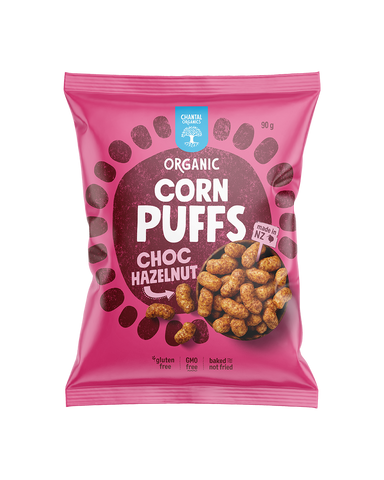 Chantal Organics Corn Puffs Choc Hazelnut 90gm