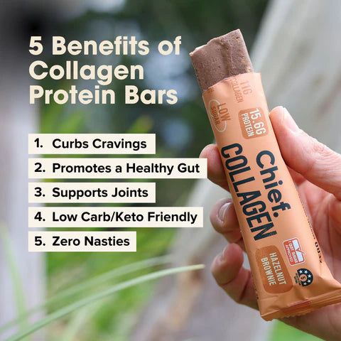 Chief Collagen Protein Hazelnut Brownie Bar 45gm - 20% off