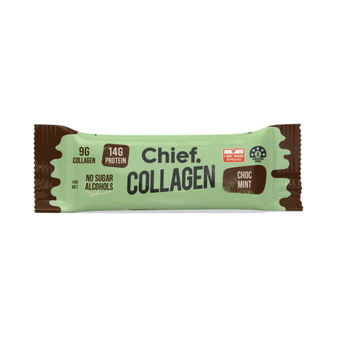 Chief Collagen Protein Choc Mint Bar 45gm - 20% off