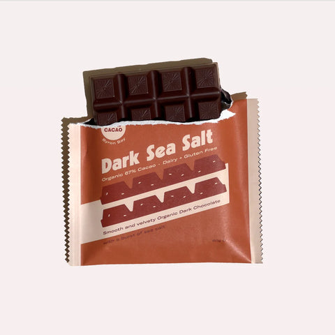Chow Cacao Organic Fairtrade Chocolate Dark Sea Salt 60gm