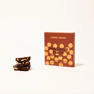Chow Cacao Organic Fairtrade Chocolate DARK SALTED PEANUT 80gm