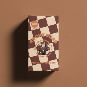 Chow Cacao Organic Fairtrade Toffee Almond & Fig Rocky Road 200gm