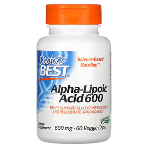 Doctor's Best Alpha-Lipoic Acid 600, 600 mg, 60 Veggie Caps