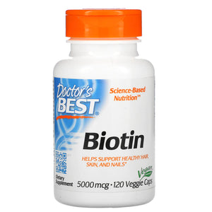 Doctor's Best Biotin 5,000 mcg, 120 Veggie Caps