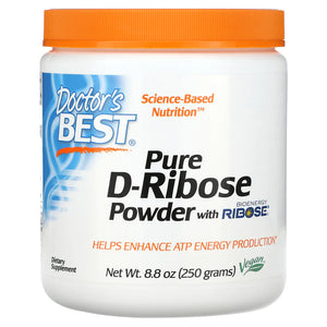 Doctor's Best Pure D-Ribose Powder with BioEnergy Ribose, (250 g)