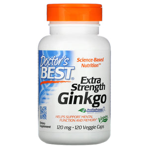 Doctor's Best Extra Strength Ginkgo, 120 mg, 120 Veggie Caps