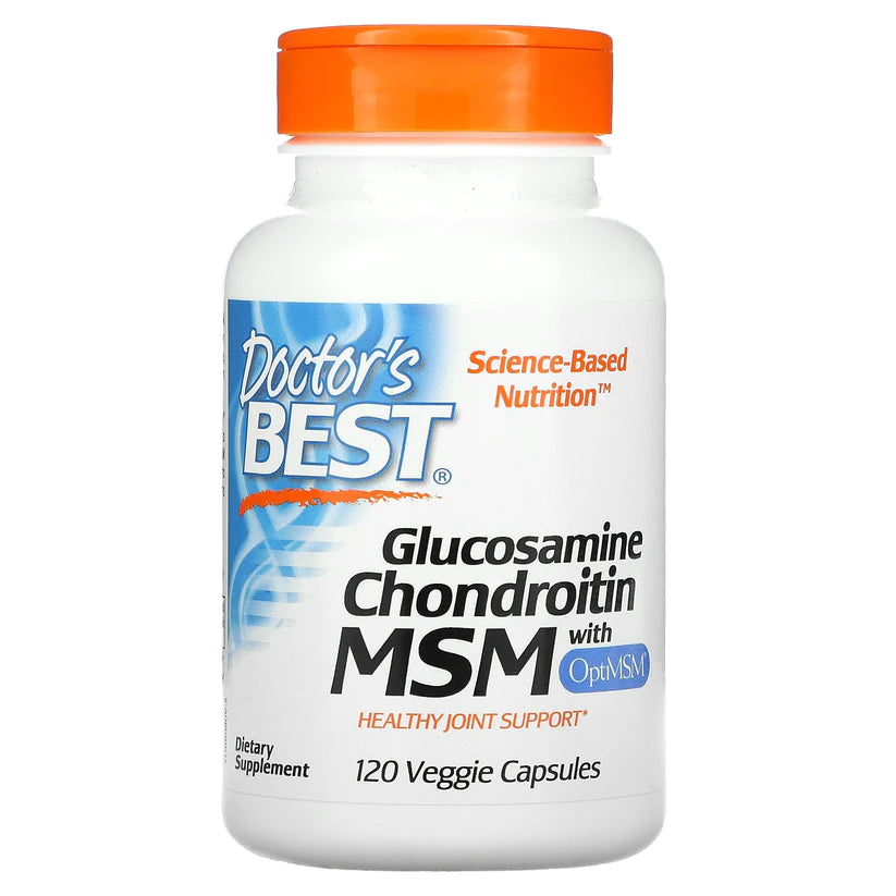 Doctor's Best Glucosamine Chondroitin MSM with OptiMSM, 120 Veggie Caps