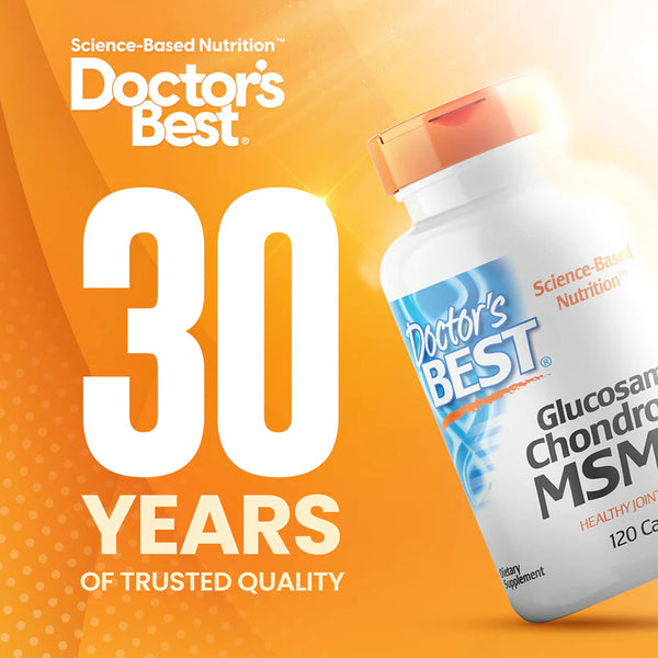 Doctor's Best Glucosamine Chondroitin MSM with OptiMSM, 120 Veggie Caps