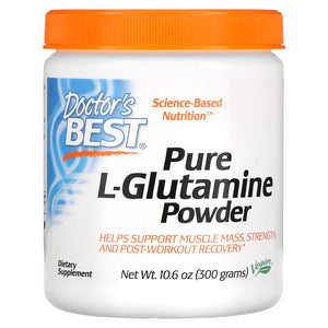 Doctor's Best Pure L-Glutamine Powder, (300 g)