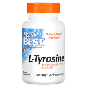 Doctor's Best Best L-Tyrosine, 500 mg, 120 Veggie Caps