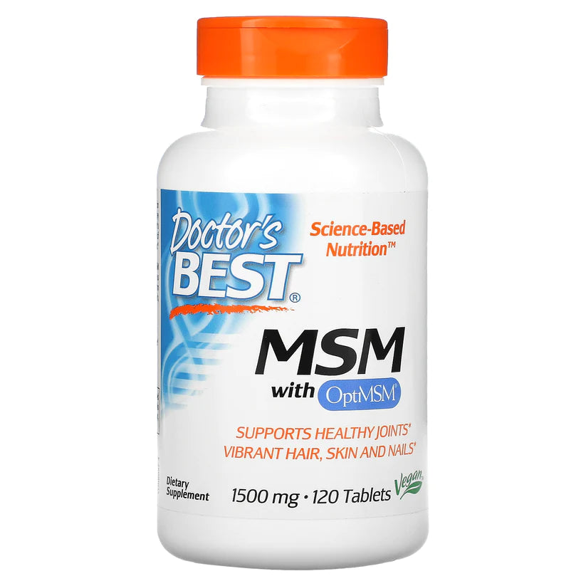 Doctor's Best MSM with OptiMSM, 1,500 mg, 120 Tablets
