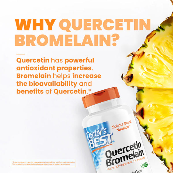 Doctor's Best Quercetin Bromelain, 180 Veggie Caps