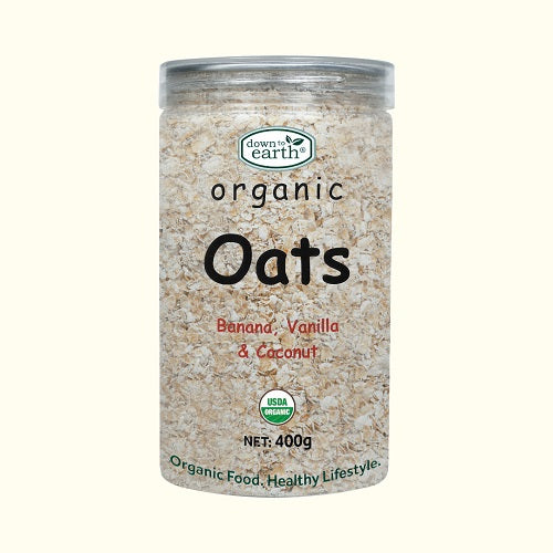 down to earth Oats Banana Vanilla & Coconut Organic 400g