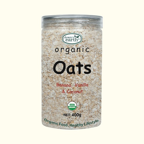 down to earth Oats Banana Vanilla & Coconut Organic 400g