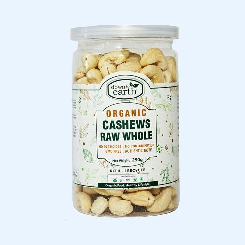 down to earth Cashews Raw Whole Organic 250g