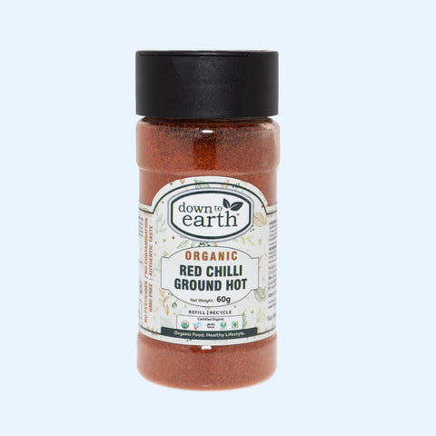 down to earth Red Chilli Ground Hot Organic 60g