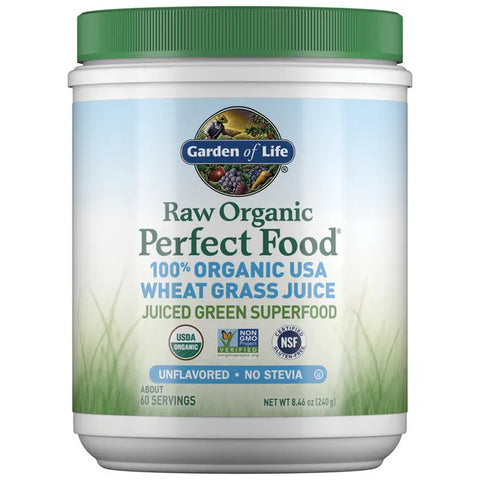 Garden of Life Raw Organic Perfect Food Wheat Grass Juice Powder 240gm