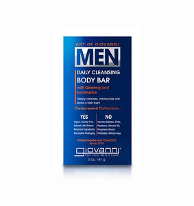 Giovanni MEN Daily Cleansing Body Bar- with Ginseng & Eucalyptus