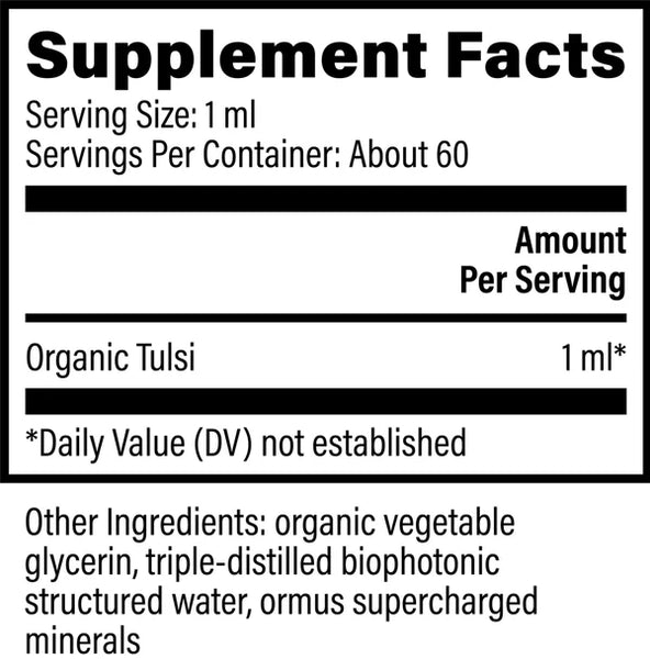 Global Healing Organic Tulsi Holy Basil Extract 59.2ml